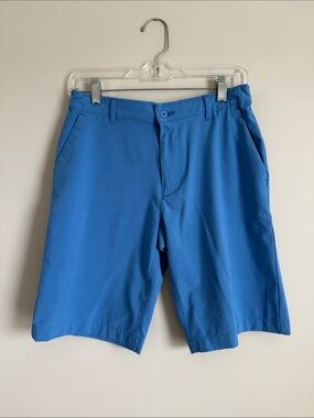 Boys Performance Golf Stretch Lightweight Straight Fit Shorts Blue